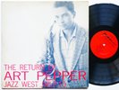 ART PEPPER The Return Of .. LP JAZZ: WEST JWLP-10 US 1957 DG MONO Jack Sheldon