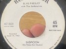 RARE Rock Rockabilly Promo 45 ELVIS PRESLEY Suspicion Kiss Me Quick RCA WLP VG++