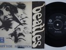 BEATLES Hey Jude / Revolution DARK BLUE TEXT VARIANT Denmark 45 danish HEAR