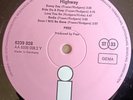 Free LP Highway German Pink Island 1st Press LAMINATED HYPE STICKER EX+ VINYL +