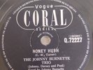 RARE JOHNNY BURNETTE TRIO HONEY HUSH 78RPM VOGUE CORAL Q. 72227
