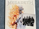 MEGADETH Red Orange Ghostly Vinyl Record LP New Album Hand Signed Art Card