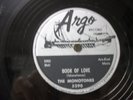 THE MONOTONES - 78rpm R&B - ARGO #5290  - BOOK OF LOVE / YOU NEVER LOVED ME
