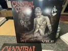 Cannibal Corpse Vile Vinyl Black Lp Signed By Band Poster 2016 Metal Blade