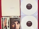 THE BEATLES WHITE ALBUM RARE WHITE COLOR VINYL 2 LP  (1978) PHOTOS & POSTER