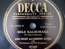 Andrews Sisters/Bing Crosby 78 rpm Mele Kalikimaka/Poppa Santa Claus - NICE E+