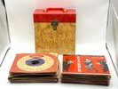1952-1959 45 RPM 40 Vinyl Records Metal Case Elvis Platters Como Dells Mathis
