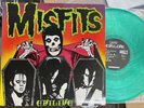 MISFITS - EVILIVE - ORIGINAL 1987 PLAN 9 GREEN TRANSLUCENT LP vinyl the live VG+
