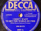 Ink Spots-I Don’t Want To Set The World On Fire/Hey Doc 1941 Decca 3987 78 rpm