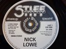 NICK LOWE - BOWI  SHAKE THAT RAT - 12 INCH STIFF RECORD (1977) PROMO 33RPM MINT