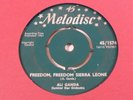 REGGAE CALYPSO-ALI GANDA-FREEDOM FREEDOM SIERRA LEONE-MELODISC RARE ON 45 & 78