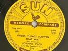 Johnny Cash Sun # 295 Guess Things Happen/Come In  78 RPM Record - Near Mint