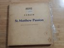 St. Matthew Passion JS Bach Sample Vinyl 1958 4-LP Box Set