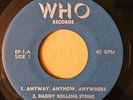 The Who Anyway, Anyhow, Anywhere 4 Song 45RPM EP Mod, Classic Rock, R&B