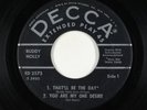 Buddy Holly EP - That'll Be The Day - Decca - ED 2575