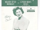 PATSY CLINE Walkin' After Midnight on Decca country 45 with VG+ sleeve HEAR