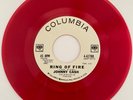 JOHNNY CASH 45 Ring Of Fire Columbia Promo Red Vinyl w/ Label Note