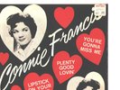 CONNIE FRANCIS-RARE-4-SONG HARD COVER-EP+45-(LIPSTICK ON YOUR COLLAR+3)--PS--PIC