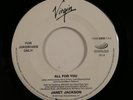 R&B Hip Hop 45 JANET JACKSON All For You VIRGIN with jukebox tag HEAR l
