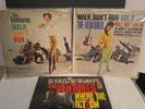 3 The Ventures LP Records, Walk, Don't Run Vol. 1 & 2 LP & Where The Action Is