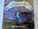 METALLICA - Ride The Lightning, Original-LP, signed by all incl. Cliff Burton