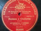 78Rpm, Contralto, Guerrina Fabbri 'Romeo e Giulietta' Rare 12
