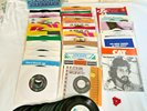 VTG 55 45 RPM Vinyl Records Mostly 1970's+ Storage Case + Index Sheets + Adapter