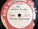 78 RPM ACETATE HERBIE FIELDS ORCH. LULLABY IN RHYTHM & RHAPSODY IN BLUE 5/46 WOR