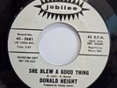 Donald Height- She Blew A Good Thing 45 Vinyl 60s Soul White Label Promo VG+
