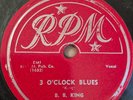 B. B. King,Years. 3 o'clock  blues. R P M 339.   VG