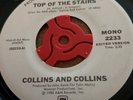 COLLINS AND COLLINS, TOP OF THE STAIRS, A&M PROMO IMPORT 45, 2233, 1980, M/S, NM