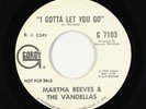 Northern Soul 45 - Martha & The Vandellas - I Gotta Let You Go - Gordy - promo