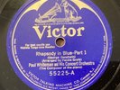 George Gershwin, Paul Whiteman Con Or 78 Victor 55225: GERSHWIN Rhapsody in Blue