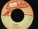 FLAMINGOS when / that’s my baby 45 doo-wop CHECKER 815 white label VG++
