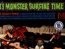 DEADLY ONES -ITS MONSTER SURFING TIME (LP) NEW*SEAGLASS W/BLACK SWIRL*12 TRACKS*