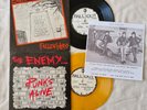 THE ENEMY SINGLE X 2 FALLEN HERO + INSERT  PUNK'S ALIVE  ORANGE VINYL