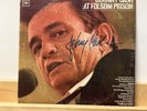 Johnny Cash at Folsom Prison - w/ COA  RARE   Autographed Signed Vinyl LP