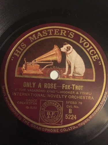 popsike.com - International Novelty Orch.-Only A Rose/Song of the Vagabonds/HMV 5224 10" auction details