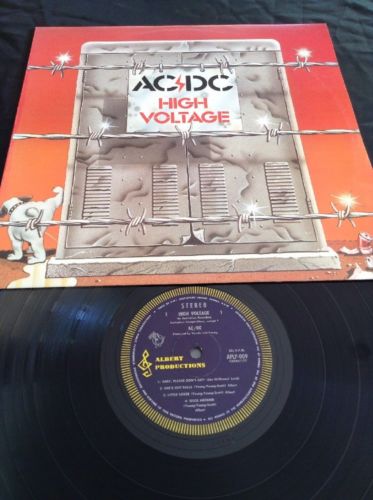 popsike.com AC/DC HIGH VOLTAGE LP YEAR PRESS 1975 BLUE ROO ALBERT PRODUCTIONS - details