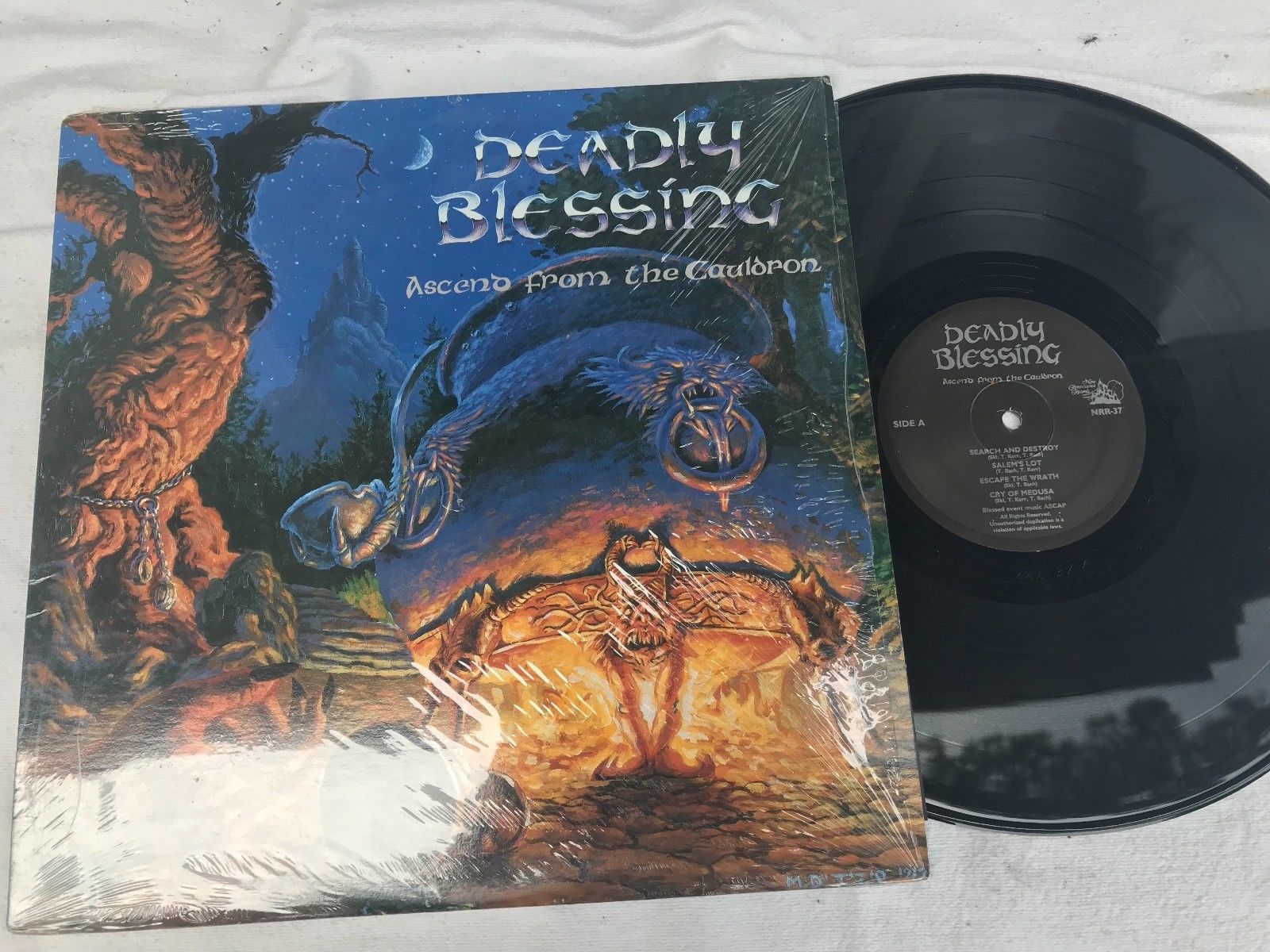 blessing deadly cauldron ascend shrink nm promo letter orig metal popsike sold