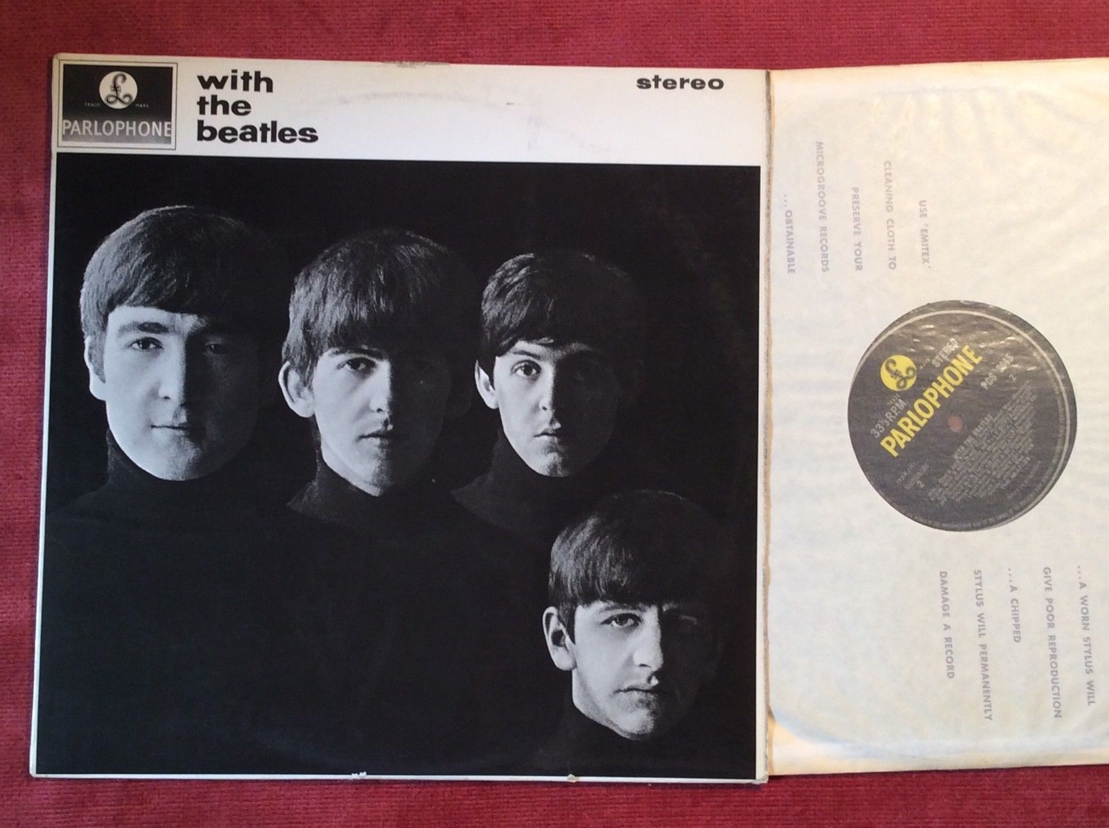 popsike.com - THE BEATLES LP With The Beatles PARLOPHONE y&b PCS 3045 ...