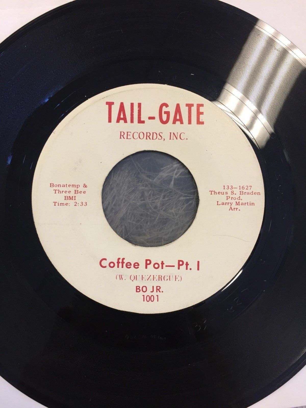 BO Jr. 'Coffee Pot' Tail-Gate Records  New Orleans Funk Soul 45 vinyl