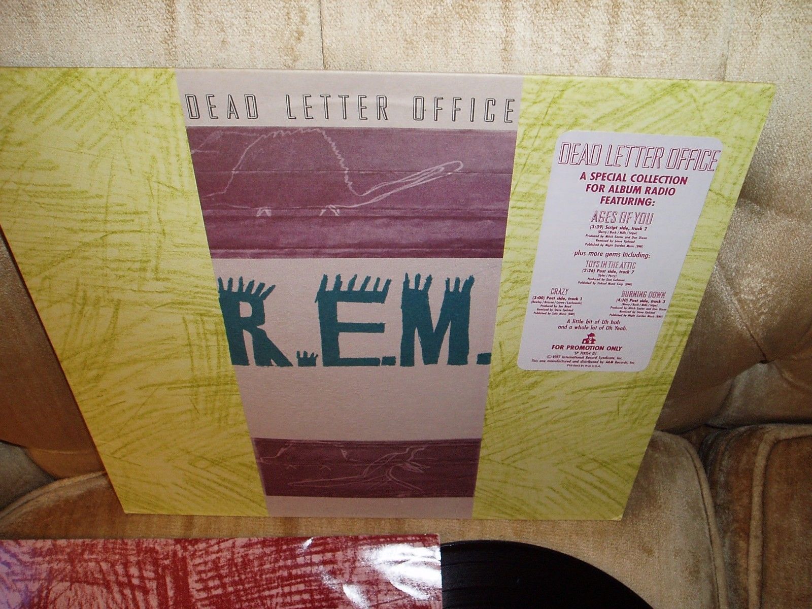 popsike.com - 1987 REM LP - DEAD LETTER OFFICE - PROMO, ORIGINAL - With ...