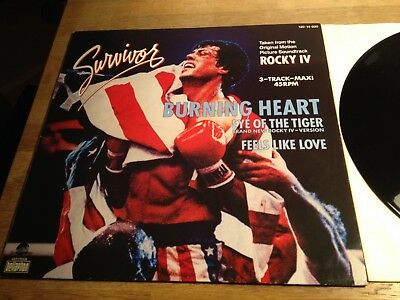 Popsike Com Survivor Burning Heart Eye Of The Tiger 1985 Limited Edition German Maxi Single Auction Details