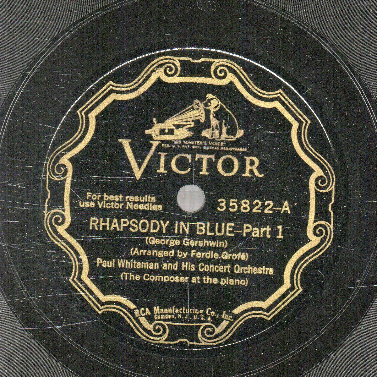 123i.  George Gershwin, piano - Rhapsody in Blue (Gershwin) - Victor 35822