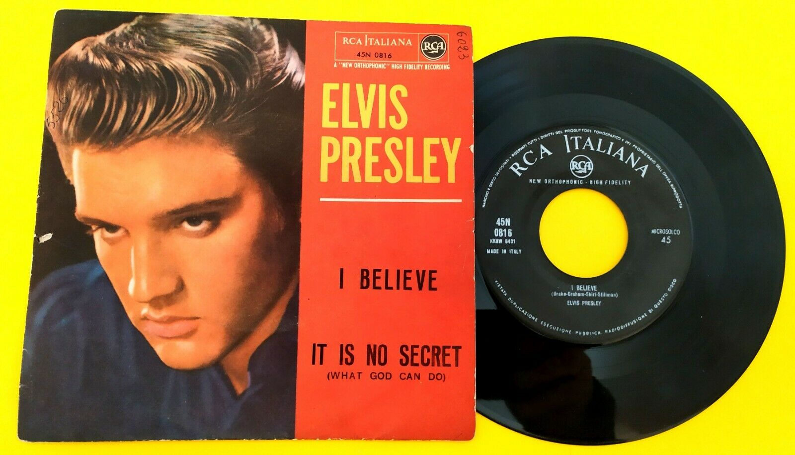 popsike.com - ELVIS PRESLEY (45 RPM - ITALY) 45N 0816 "IT IS NO SECRET"  (TOP-RARE RED COVER) - auction details
