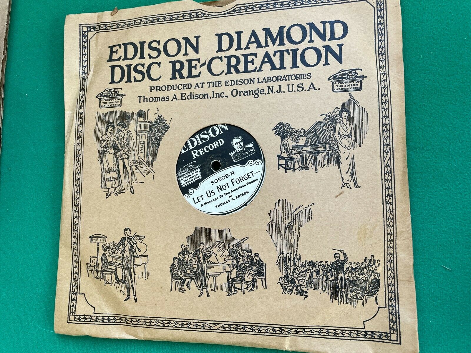 popsike.com - Edison Diamond Disk- Thomas A Edison speaks- Let Us Not ...