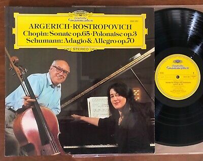 Pic 1 ARGERICH   ROSTROPOVICH / CHOPIN   SCHUMANN / DGG 2531 201 STEREO GERMANY NM LP