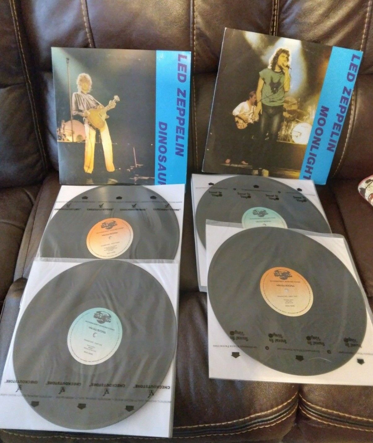 Led Zeppelin Live 1980 Dinosaur & Moonlight Complete 4 LP SET RARE Waggle