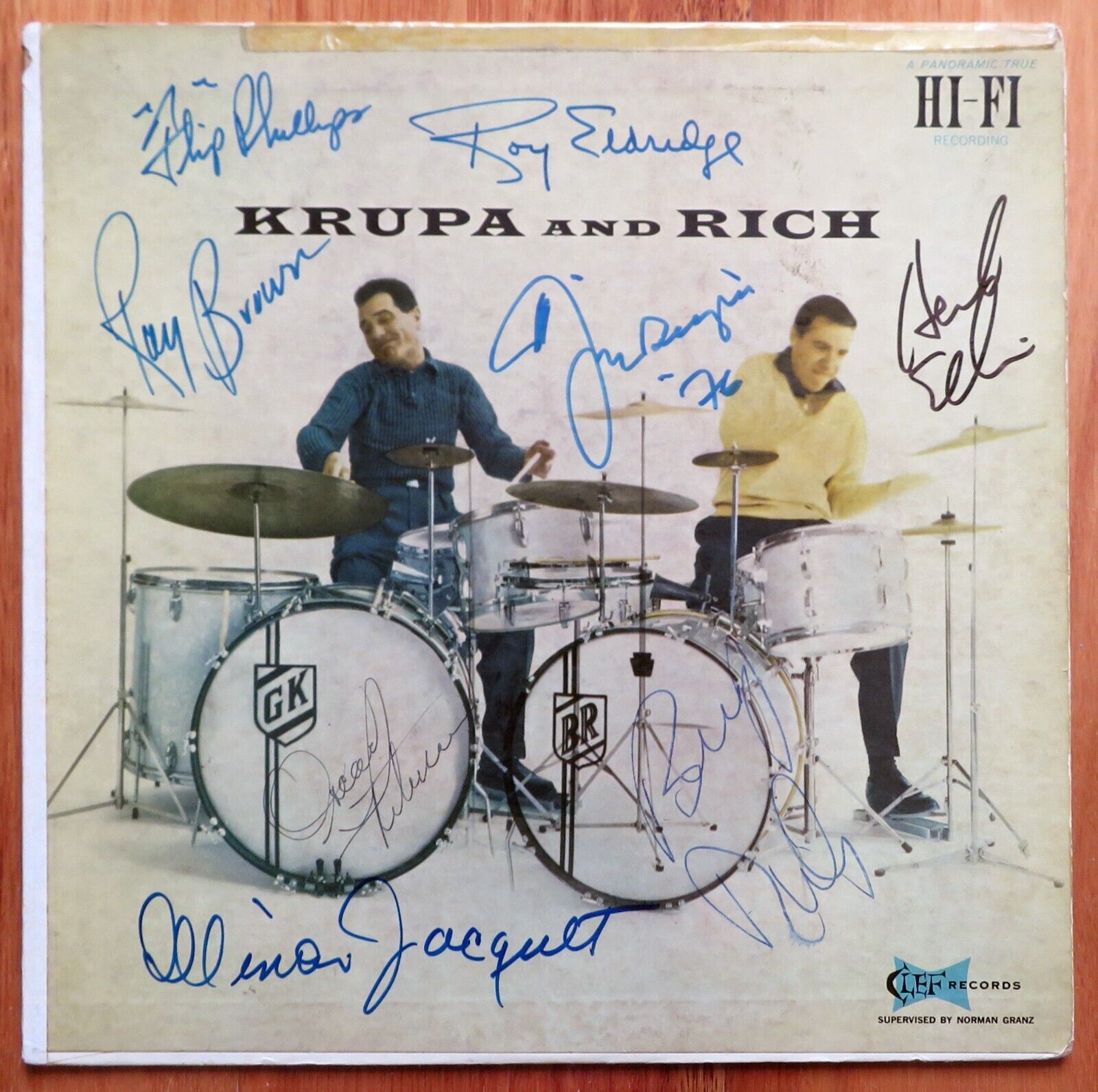 Buddy Rich Dizzy Gillespie Roy Eldridge Oscar Peterson Illinois Jacket +3 signed